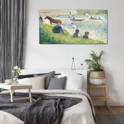 Foto op glas Een zomermiddag aan de rivier