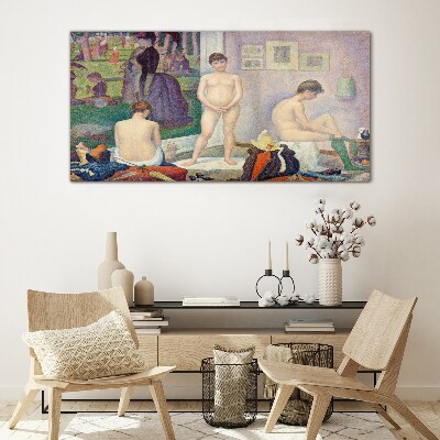 Foto op glas Intieme momenten in de tuin