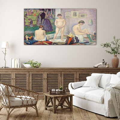 Foto op glas Intieme momenten in de tuin