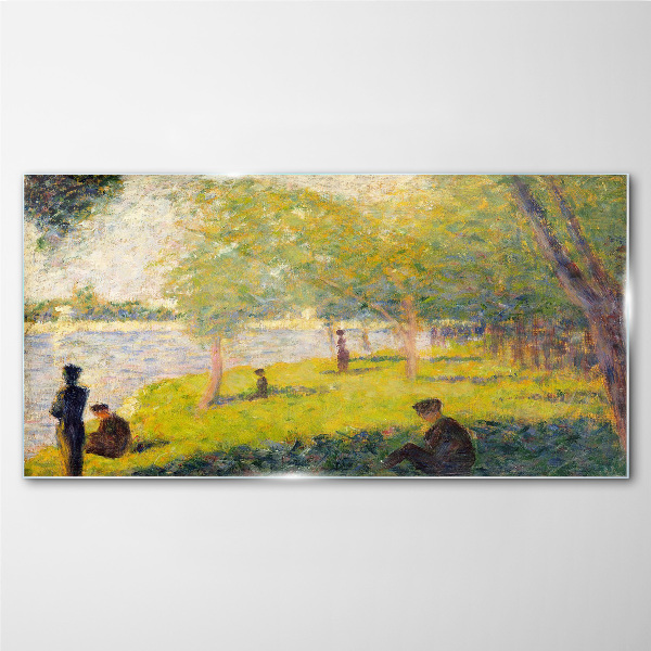 Glas foto Een zomerdag op de rivier