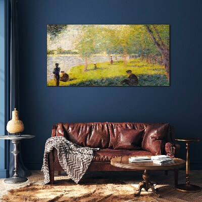 Glas foto Een zomerdag op de rivier