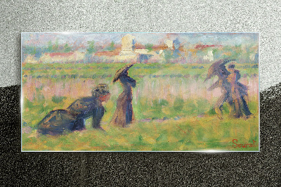 Foto op glas Een wandeling in de zon