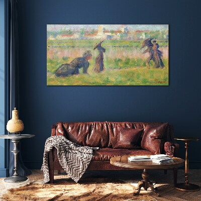 Foto op glas Een wandeling in de zon