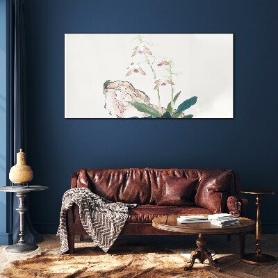 Schilderij op glas Bloemen tegen de achtergrond van de natuur