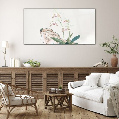 Schilderij op glas Bloemen tegen de achtergrond van de natuur