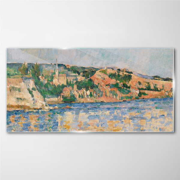 Foto op glas Landschap aan de rivier