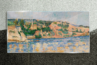 Foto op glas Landschap aan de rivier