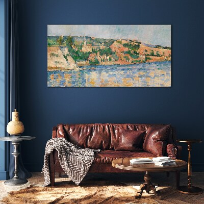 Foto op glas Landschap aan de rivier