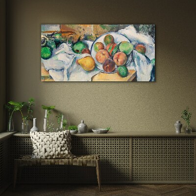 Schilderij op glas Fruitcompositie op een witte achtergrond