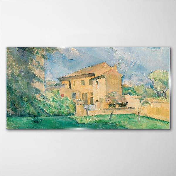 Foto op glas Een vredig landelijk landschap