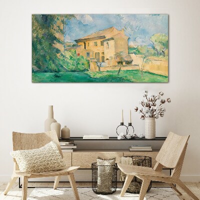 Foto op glas Een vredig landelijk landschap