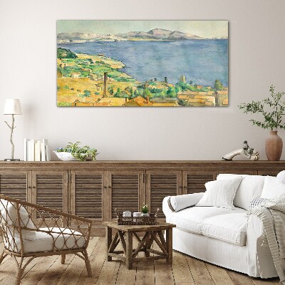 Glas foto Uitzicht op zee en landschap