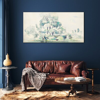 Schilderij op glas Een vredig landschap in pasteltinten