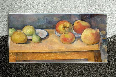 Foto op glas Fruit op tafel