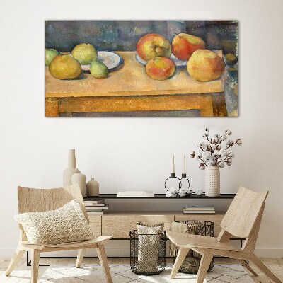 Foto op glas Fruit op tafel