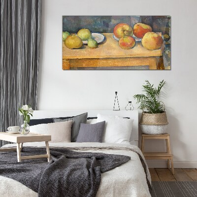 Foto op glas Fruit op tafel