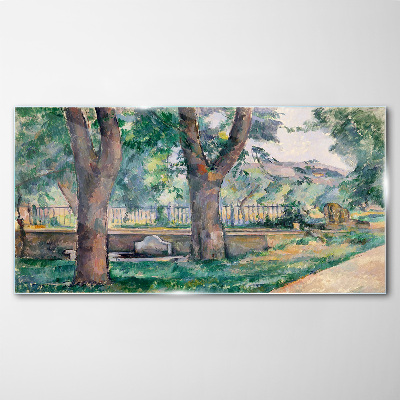 Glas foto Een zomermiddag in het park