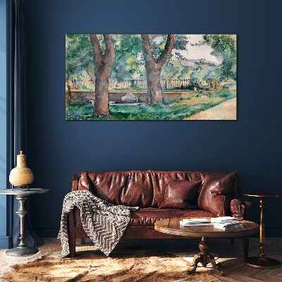 Glas foto Een zomermiddag in het park