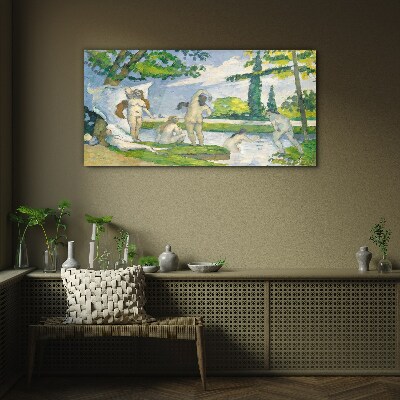 Glas foto Een zomermiddag aan de rivier