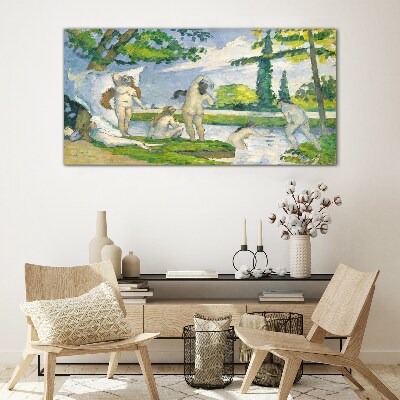 Glas foto Een zomermiddag aan de rivier