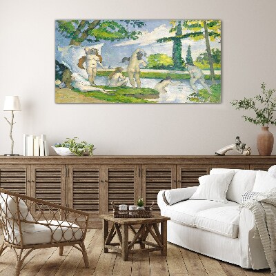 Glas foto Een zomermiddag aan de rivier