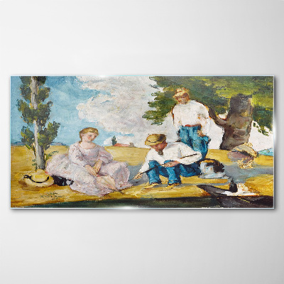 Schilderij op glas Een zomermiddag op het platteland