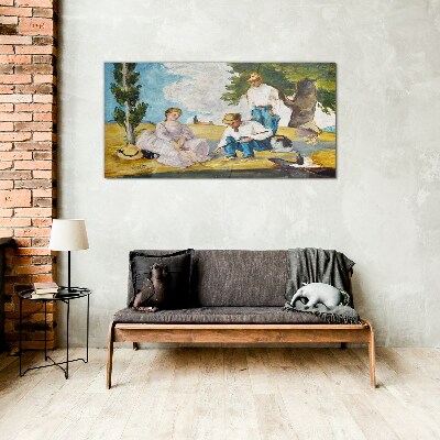 Schilderij op glas Een zomermiddag op het platteland