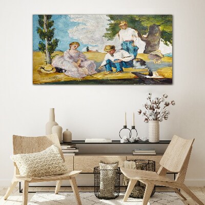 Schilderij op glas Een zomermiddag op het platteland