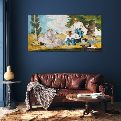 Schilderij op glas Een zomermiddag op het platteland