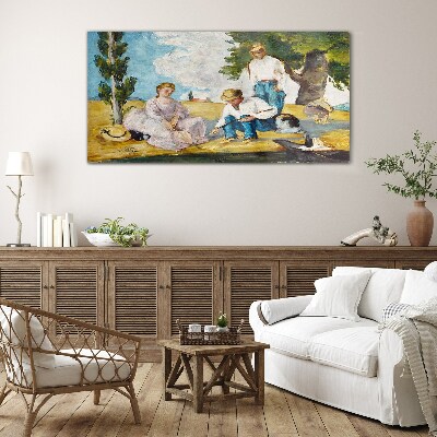 Schilderij op glas Een zomermiddag op het platteland