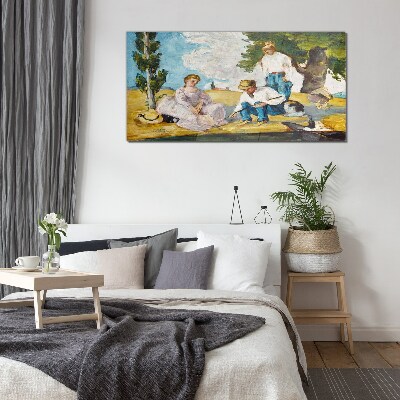 Schilderij op glas Een zomermiddag op het platteland