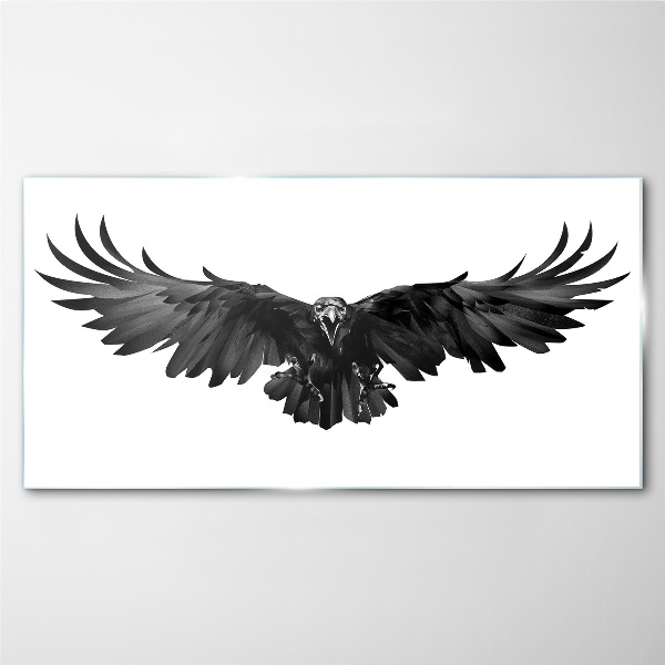 Schilderij op glas Zwarte adelaar in vlucht