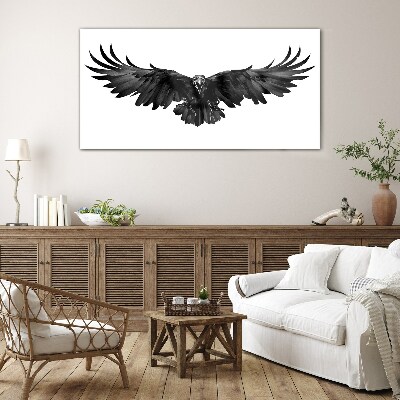 Schilderij op glas Zwarte adelaar in vlucht
