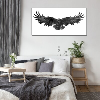 Schilderij op glas Zwarte adelaar in vlucht
