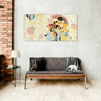 Glas foto Kleurrijke cirkels en figuren