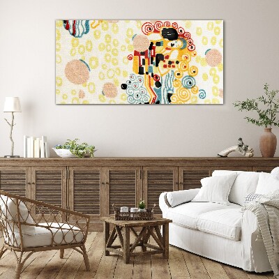 Glas foto Kleurrijke cirkels en figuren