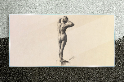 Foto op glas Een figuur in beweging