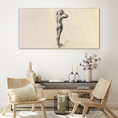 Foto op glas Een figuur in beweging