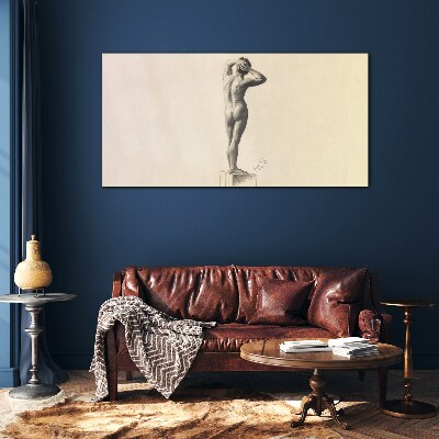 Foto op glas Een figuur in beweging