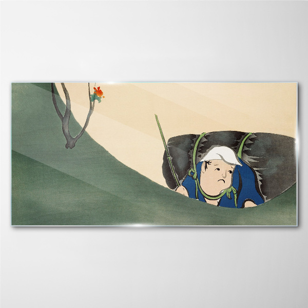 Schilderij op glas Verloren in het groen