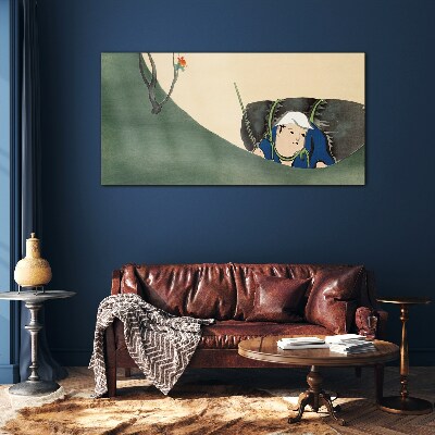 Schilderij op glas Verloren in het groen