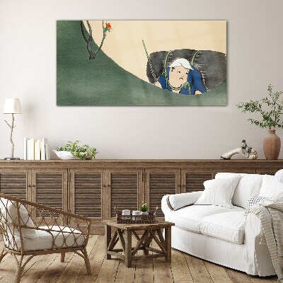 Schilderij op glas Verloren in het groen