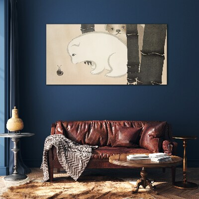 Schilderij op glas Ontmoeting in het bos