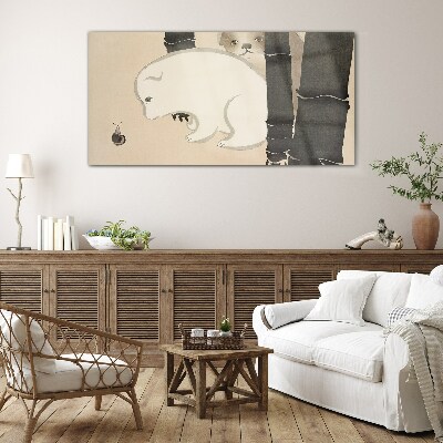 Schilderij op glas Ontmoeting in het bos