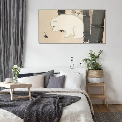 Schilderij op glas Ontmoeting in het bos