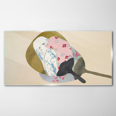 Glas foto Abstracte harmonie van vormen en kleuren