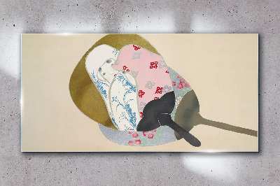 Glas foto Abstracte harmonie van vormen en kleuren