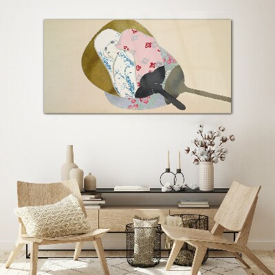 Glas foto Abstracte harmonie van vormen en kleuren