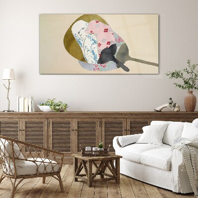 Glas foto Abstracte harmonie van vormen en kleuren