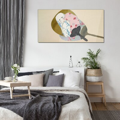 Glas foto Abstracte harmonie van vormen en kleuren